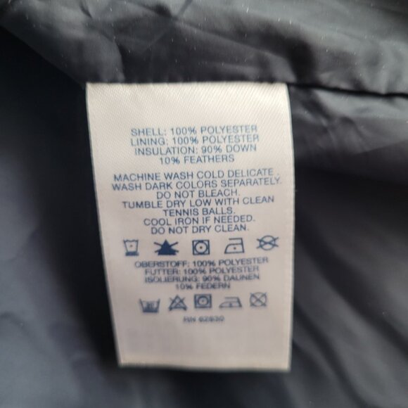 Land's End Navy Floral Down Puffer Jacket-2X - Picture 8 of 8